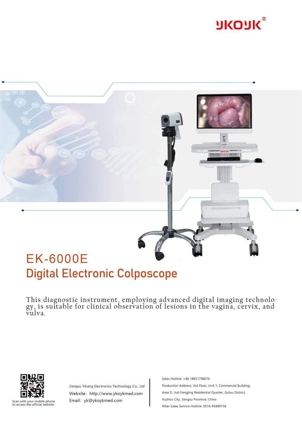 Digital Electronic Colposcope EK-6000E - Jiangsu Yikang Electronic Technology
