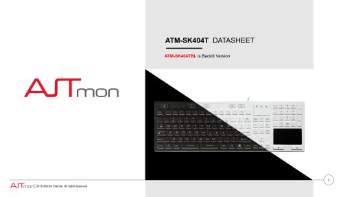 ATM-SK404T Medical Touchpad Keyboard Datasheet