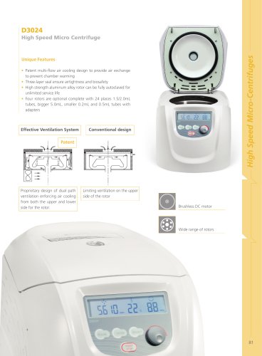 D3024 High Speed Micro Centrifuge