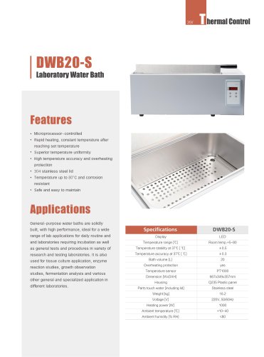 DWB20-S Laboratory Water Bath