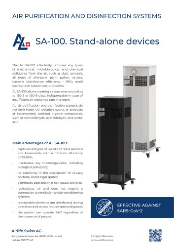 SA-100. Stand-alone devices