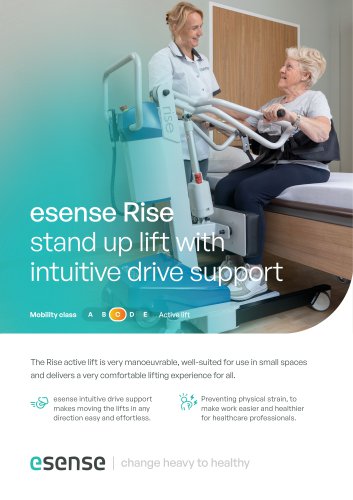 esense Rise stand up lift with intuitive drive support