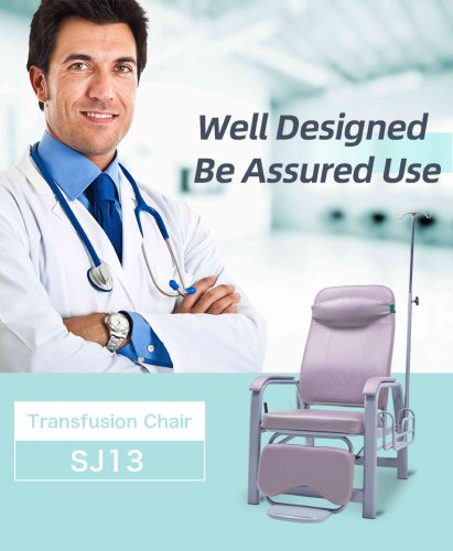 SJ13 Patient Clinic Hospital Adjustable Footrest Blood Infusion Transfusion Medical Recliner Chair