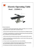 Suxin SXD8802-A operating table hand and foot control catalog
