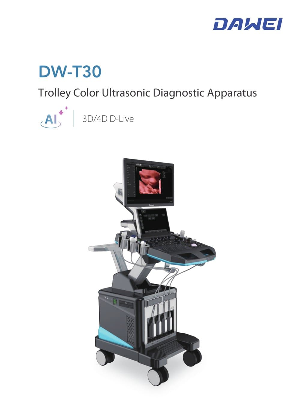 DW-T30 Trollry Color Ultrasonic Diganostic Apparatus - Dawei Medical