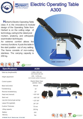 Electric Operation table Model A300