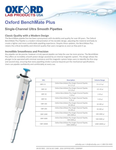 Oxford BenchMate Plus
