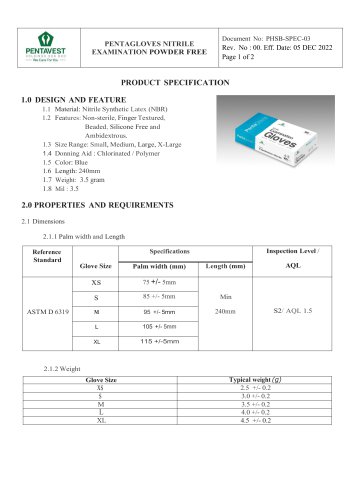 Nitrile Examination Powder Free Glove RM220.00