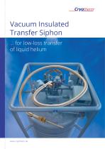 Vacuum Insulated Transfer Siphon