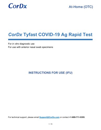 CorDx Tyfast COVID-19 Ag Rapid Test