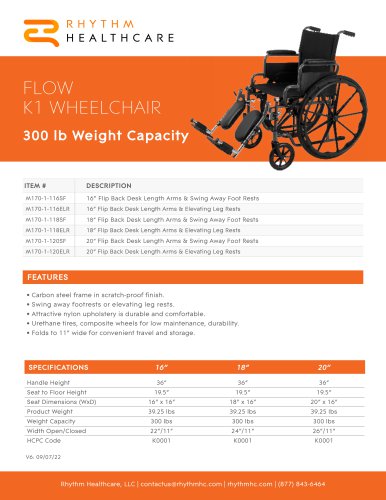 FLOW K1 WHEELCHAIR