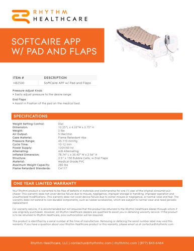 SOFTCAIRE APP W/ PAD AND FLAPS