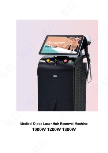 Medical Diode Laser Hair Removal Machine 1000W 1200W 1800W