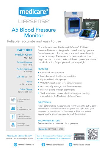 A5 Blood Pressure Monitor