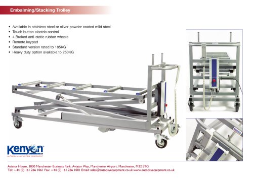 Embalming/Stacking Trolley