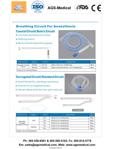 Breathing Circuit for Anaesthesia