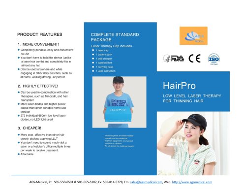 Wearable Laser Cap Against Hair Loss  ​
