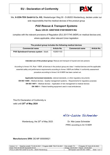 EU-DECLARATION OF CONFORMITY 05/23