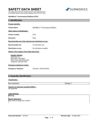 StabilBlock™ Immunoassay Stabilizer (ST01)