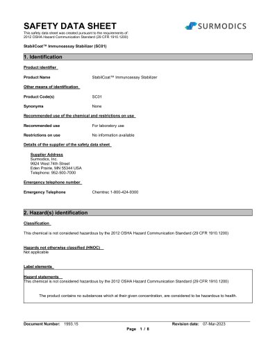 StabilCoat™ Immunoassay Stabilizer (SC01)