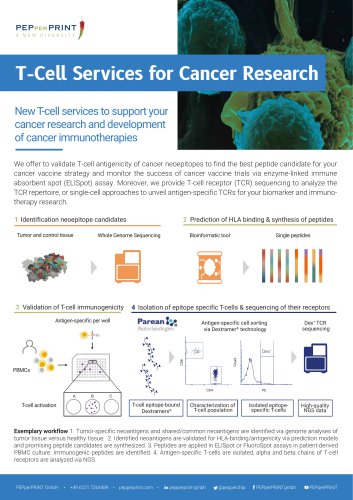 T-Cell Services for Cancer Research