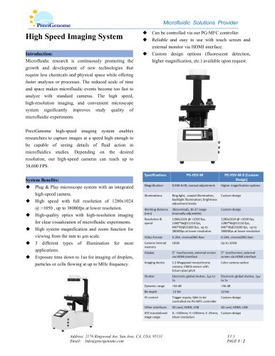 High Speed Imaging System