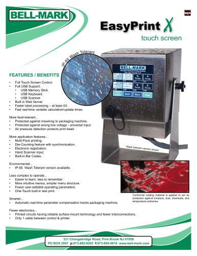 EasyPrint touch screen
