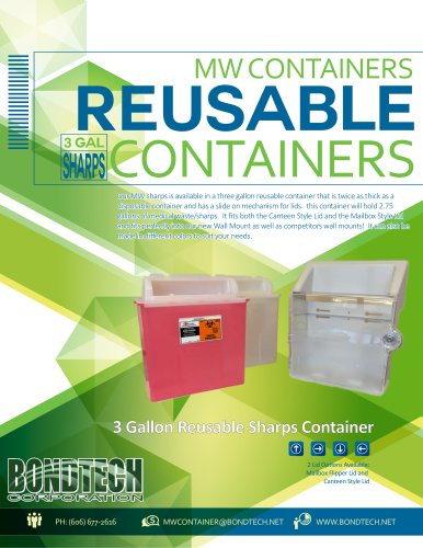 3 gal Reusable Containers