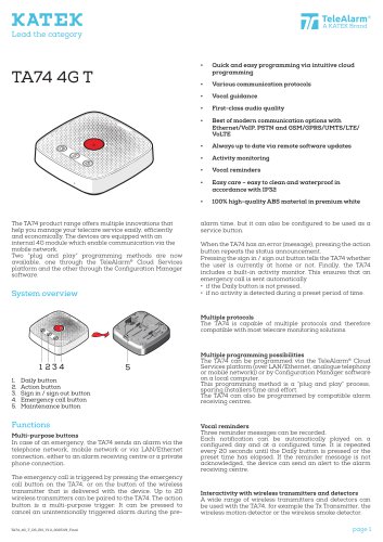 Datasheet TA74 4G T