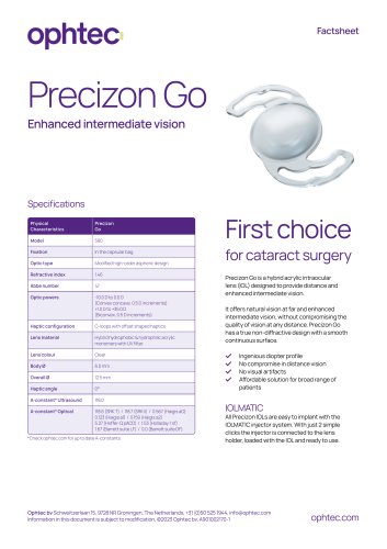 Precizon Go Enhanced intermediate vision