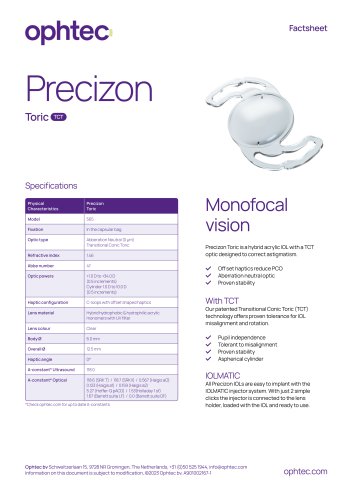 Precizon Toric TCT