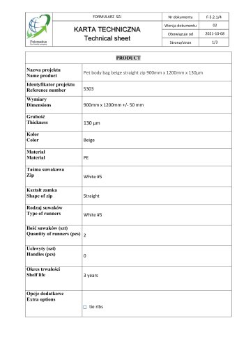 Technical Sheet 5303