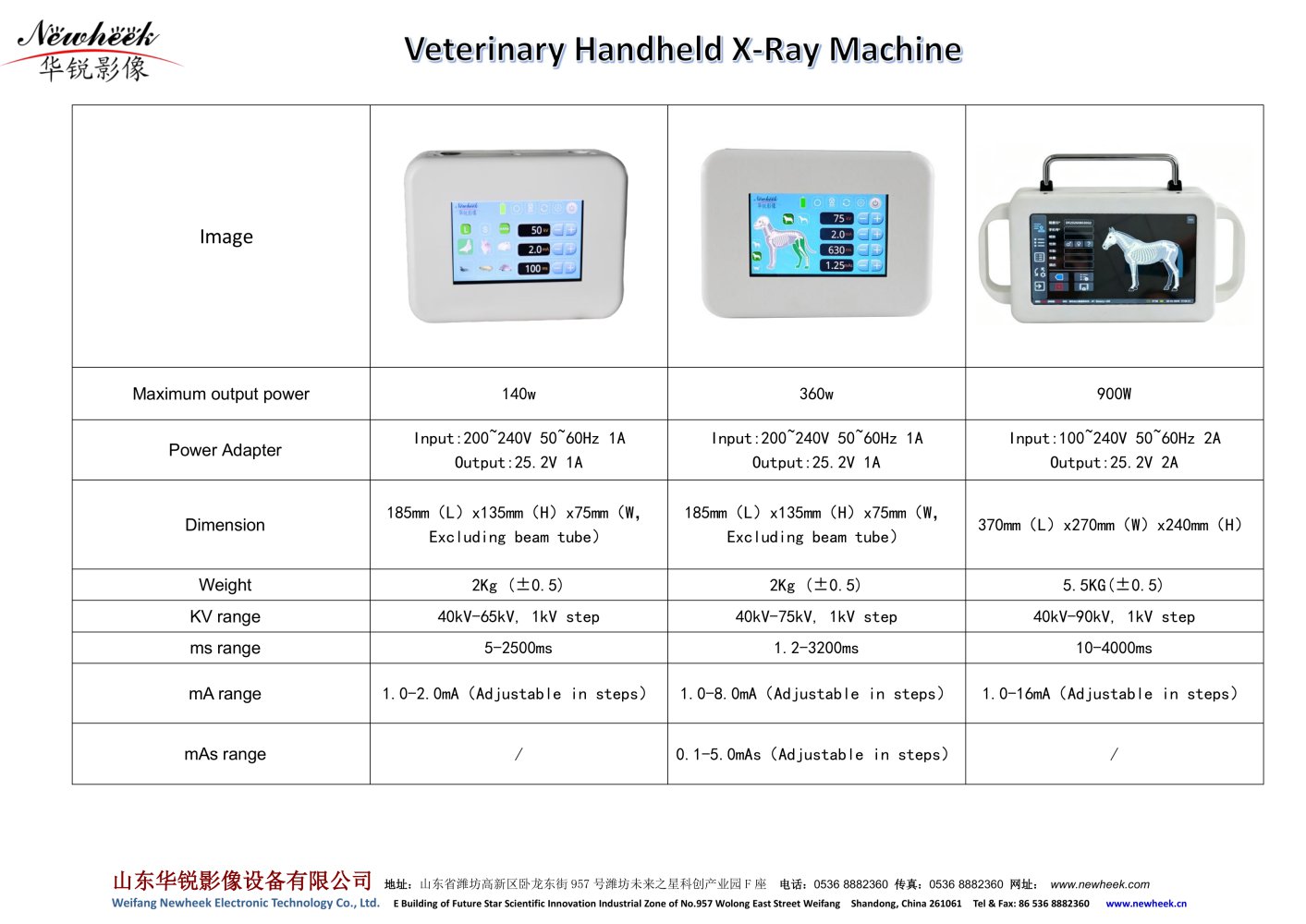 Veterinary Handheld X-Ray Machine - Shandong Newheek Image Equipment