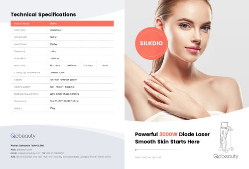 SilkDio Powerful 3000W Diode Laser