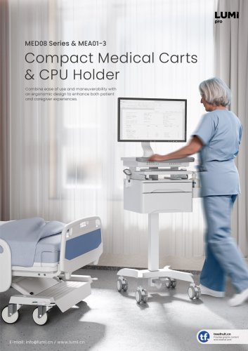 MED08 Series & MEA01-3-Compact Medical Carts & CPU Holder