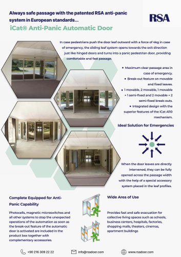 iCat® Anti-Panic Automatic Door