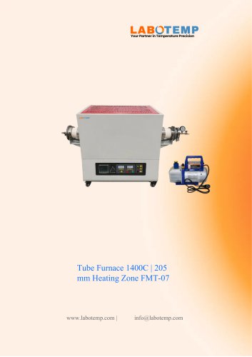 Tube Furnace 1400&deg;C | 205 mm Heating Zone FMT-07