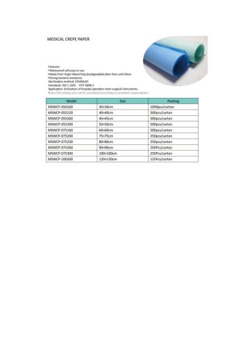 MEDICAL CREPE PAPER