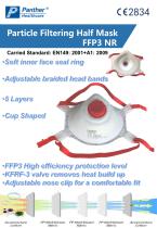 FFP3 Cup Shaped Safety Mask KFRF- 3 Particulate Respirator Catalogue