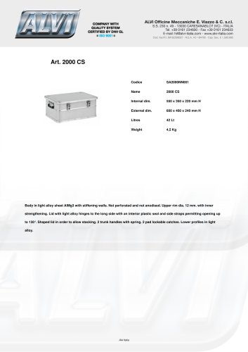 Aluboxes SA2000NN001