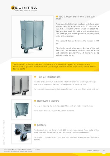 ISO Closed aluminum transport carts