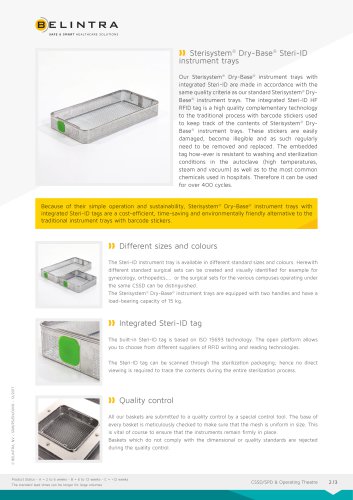 Sterisystem® Dry-Base® Steri-ID instrument trays