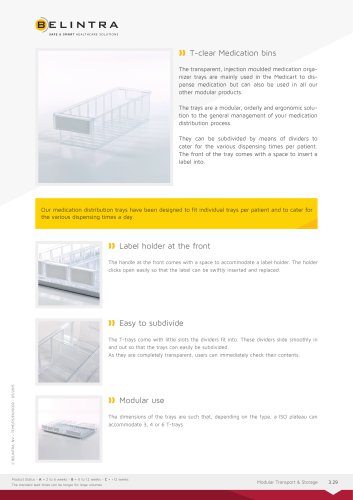 T-clear Medication bins