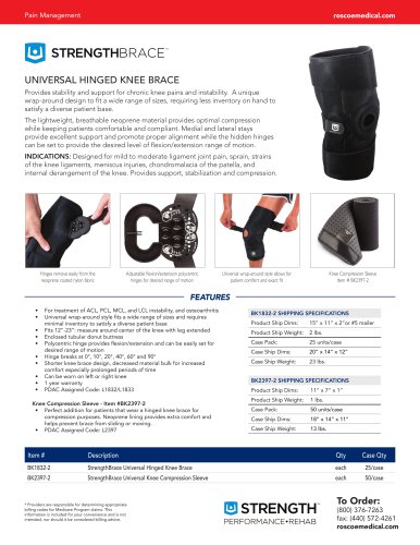 STRENGTHBRACE Universal Hinged Knee Brace