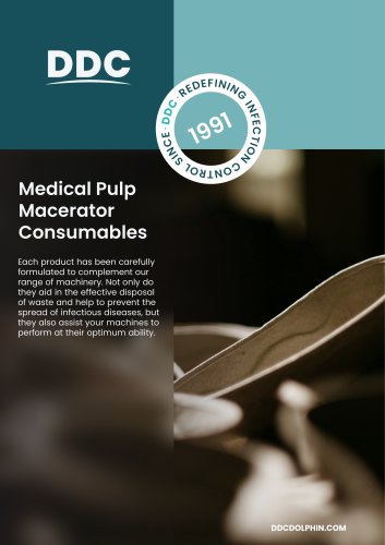 Medical Pulp Macerator Consumables