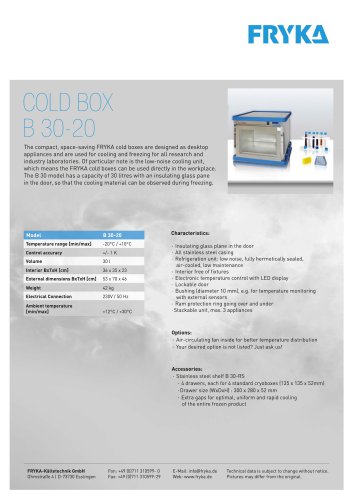 Cold box B 30-20