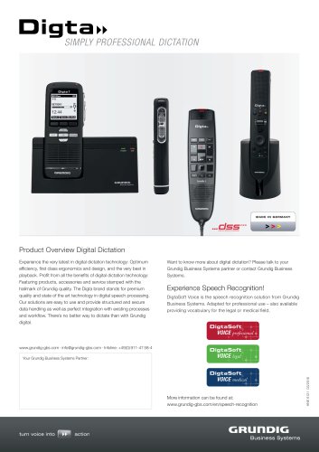 Product Overview Digital Dictation