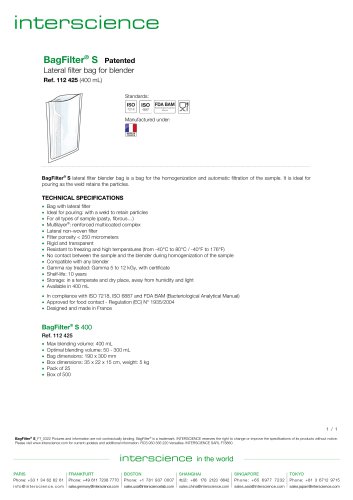 BagFilter S technical file