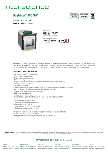 BagMixer SW technical file