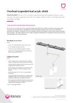 Overhead suspended lead acrylic shield